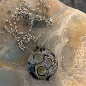 New!High Quality Locally Made Stone Glass Necklace